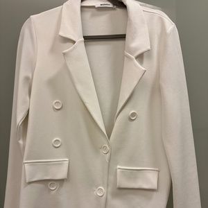 Misguided white size 4 blazer